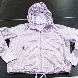 Zyia Active Lavender Hooded Windbreaker Jacket